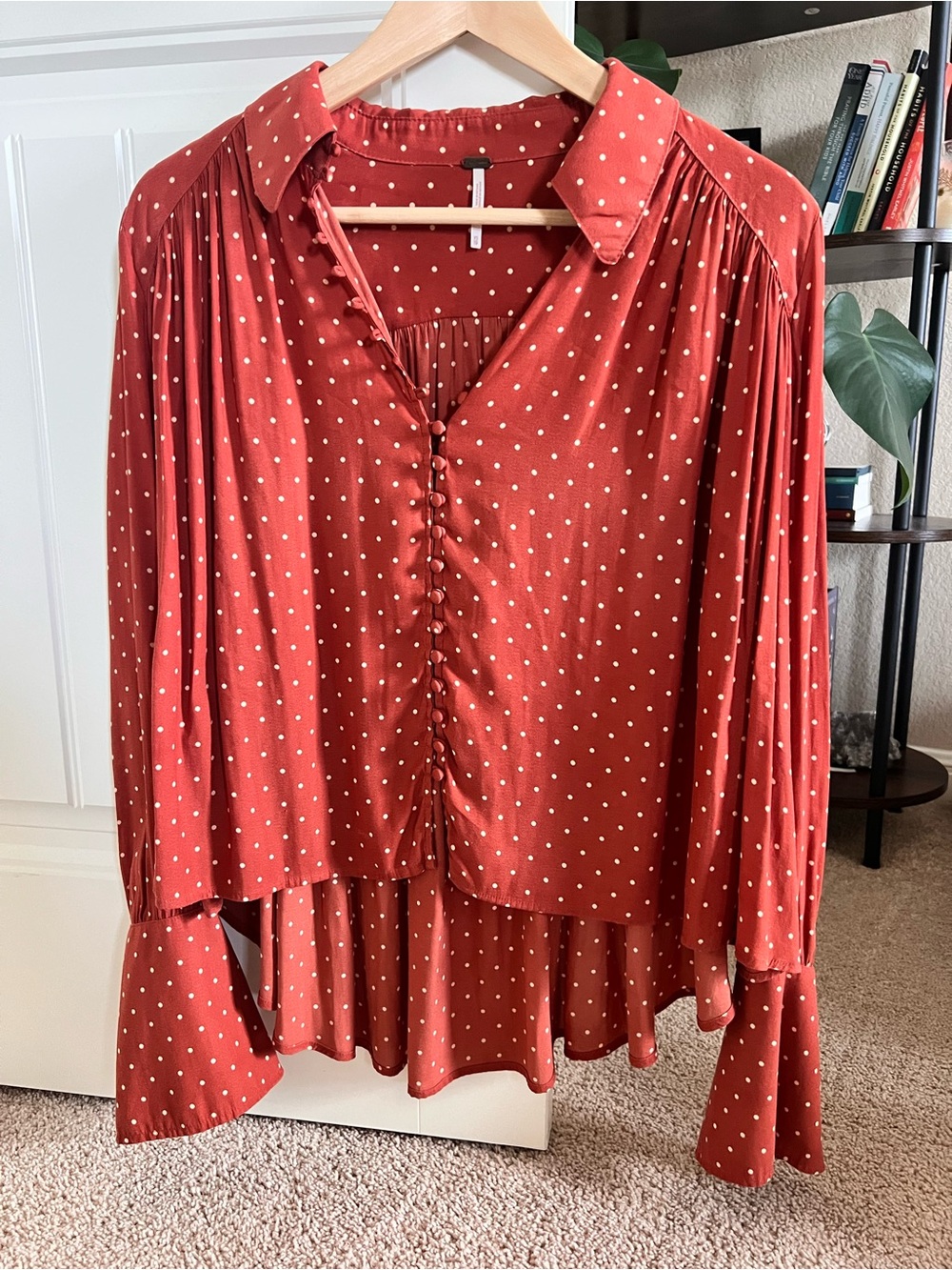 Free People Polka Dot Blouse